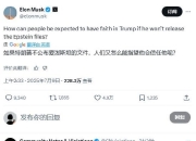 马斯克：“美国党”将披露爱泼斯坦文件